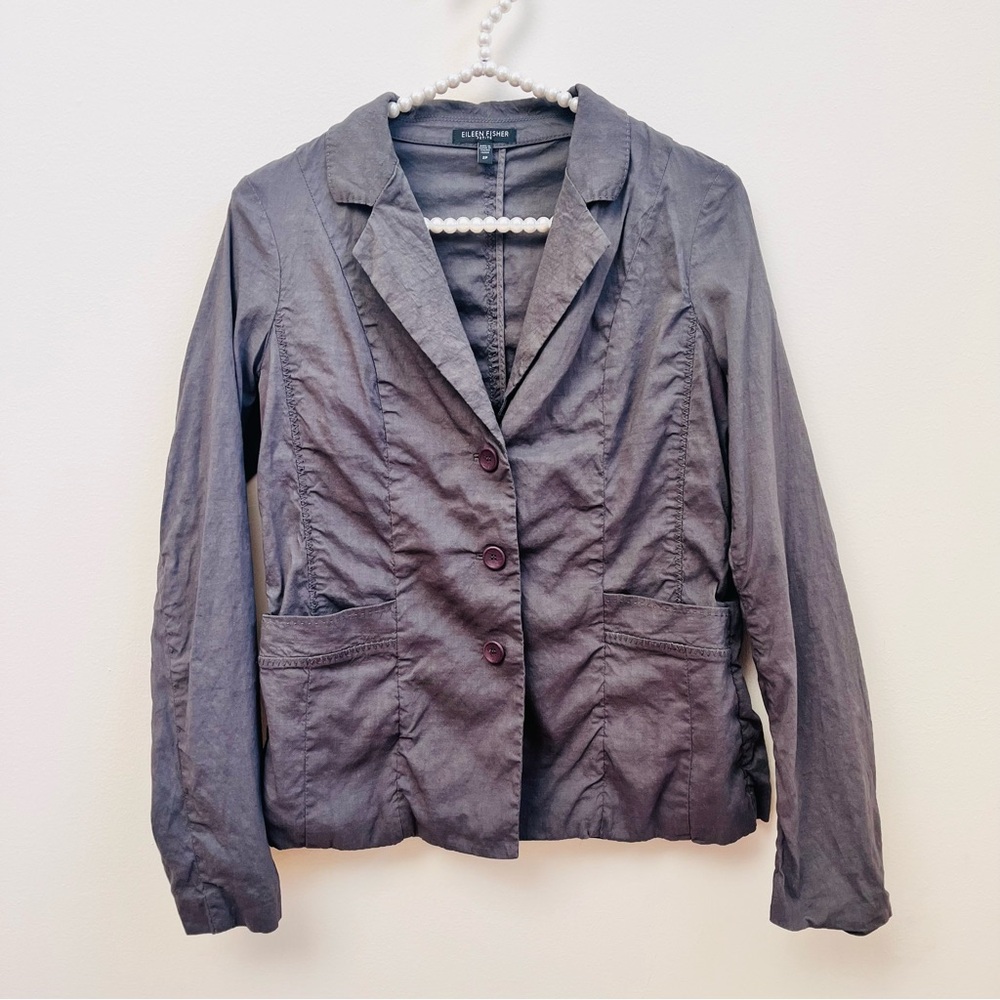 Eileen Fisher Linen Blend Lightweight Blazer